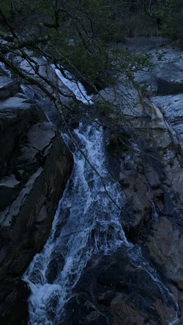 Aerial-view-of-waterfall-Vertical-Video