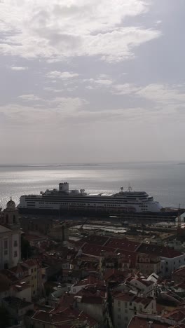 Cityscape-of-Lisbon-Portugal-Aerial-View-Vertical-Video