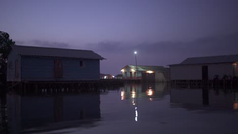 Stilt-houses-at-sunrise