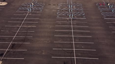 Empty-Parking-Lot-Infront-Of-Closed-AMC-Woodhaven-Village-10-A-Movie-Theater-Due-To-Coronavirus-Lockdown-In-Monroe-County,-South-East-Michigan,-USA