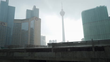 Rainy-moody-wide-shot-of-the-Kuala-Lumpur-tower