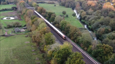 High-speed-passenger-railway-train-South-of-England,-UK