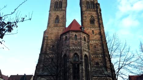 Slow-camera-tilt-of-the-historic-church-St