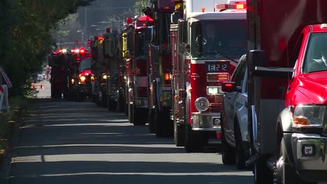 Reihen-Von-Feuerwehrautos-In-Einer-Prozession