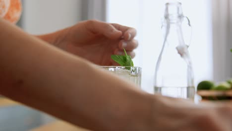 Woman-Making-Cocktail-Drinks-at-Home-Kitchen.drinks-and-people-concept--young-woman-making-strawberry-mojito-cocktail-at-home-kitchen