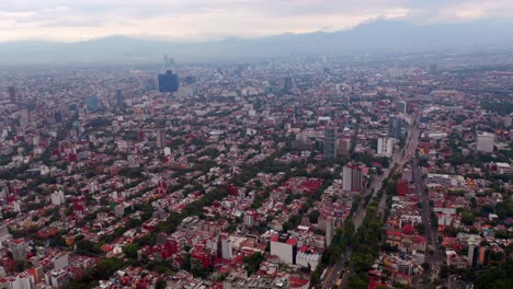 Mexico-City-CDMX-aerial-high-hover-with-pollution-smog-clouds