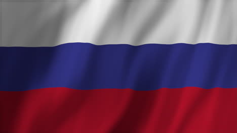 Animationsschleife-Der-Russischen-Flagge-Mit-Drei-Weißen,-Blauen-Und-Roten-Streifen