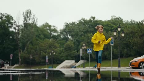 happy-blonde-girl-in-a-yellow-jacket-in-rubber-boots-runs-through-a-puddle-and-splashes-water-to-the-sides-in-the-park-after-the-rain