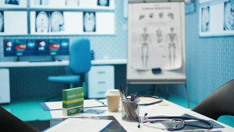 Empty-office-in-a-private-clinic-designed-with-x-ray-machine-and-modern-tools