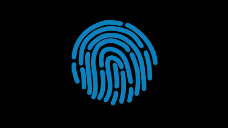 Fingerabdruck-Futuristisch-Biometrischer-Scanner-Identifikation-Scannen-Erkennung-Sensor