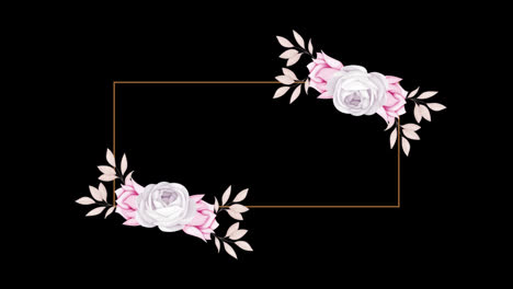 Wedding-decoration-flower-titles-copy-space-for-text-leaf-wreath-floral-Frame-animation-With-alpha-channel.