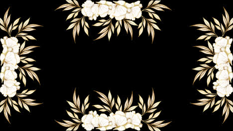 Wedding-decoration-flower-titles-copy-space-for-text-leaf-wreath-floral-Frame-animation-With-alpha-channel.