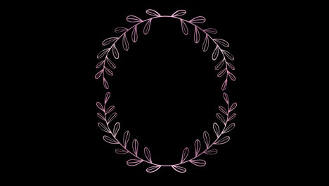 Wedding-decoration-flower-titles-copy-space-for-text-leaf-wreath-floral-Frame-animation-With-alpha-channel.