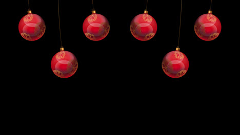 Weihnachtskugel-Hängendes-Design-Element-Dekoration-Ornament-Kopie-Raum-Konzept-Schleifenanimation-Mit-Alphakanal