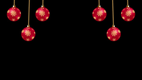 Weihnachtskugel-Hängendes-Design-Element-Dekoration-Ornament-Kopie-Raum-Konzept-Schleifenanimation-Mit-Alphakanal