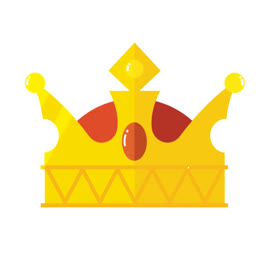 An-animation-of-a-Various-gold-crowns-in-flat-design