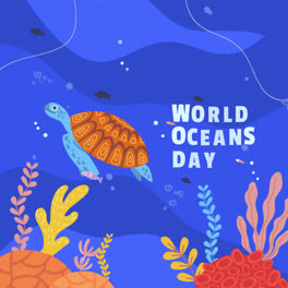 An-animation-of-a-Flat-world-oceans-day-background