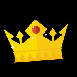 An-animation-of-a-Various-gold-crowns-in-flat-design