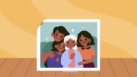 Una-Animación-De-Una-Ilustración-Del-Día-Internacional-De-Las-Familias-Dibujada-A-Mano