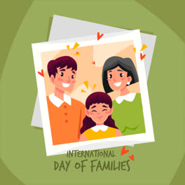 Una-Animación-De-Un-Día-Internacional-Ilustrado-De-Las-Familias.