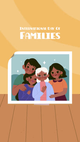 Una-Animación-De-Una-Ilustración-Del-Día-Internacional-De-Las-Familias-Dibujada-A-Mano