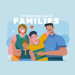 Eine-Animation-Einer-Organischen-Flachen-Illustration-Zum-Internationalen-Tag-Der-Familie