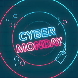 An-animation-of-a-Modern-cyber-monday-composition-with-neon-style