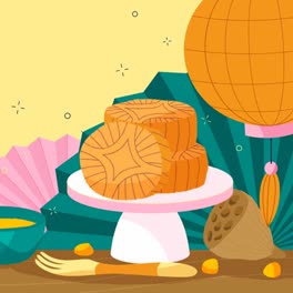 An-animation-of-a-Flat-background-for-mid-autumn-festival-celebration