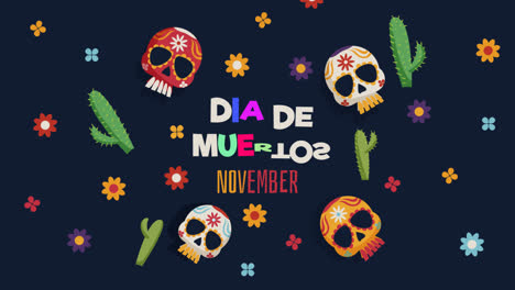 Una-Animación-De-Un-Fondo-Creativo-Del-Día-De-Muertos.