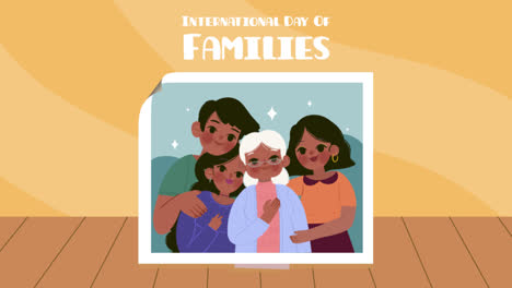 Una-Animación-De-Una-Ilustración-Del-Día-Internacional-De-Las-Familias-Dibujada-A-Mano