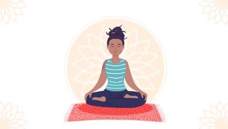 Una-Animación-De-Un-Concepto-De-Meditación-Con-Una-Mujer.