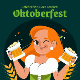 Eine-Animation-Einer-Sammlung-Flacher-Instagram-Beiträge-Zur-Oktoberfest-Bierfest-Feier