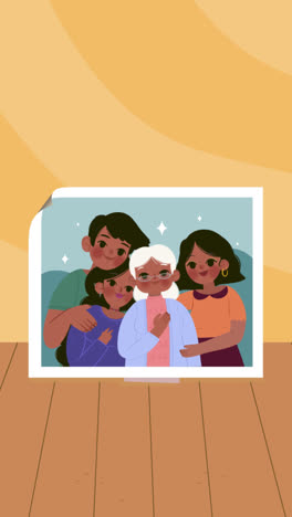 Una-Animación-De-Una-Ilustración-Del-Día-Internacional-De-Las-Familias-Dibujada-A-Mano