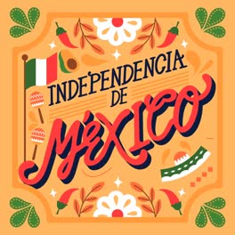 An-animation-of-a-Flat-lettering-for-mexico-independence-celebration