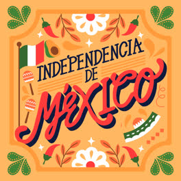 Animación-De-Letras-Planas-Para-La-Celebración-De-La-Independencia-De-México.