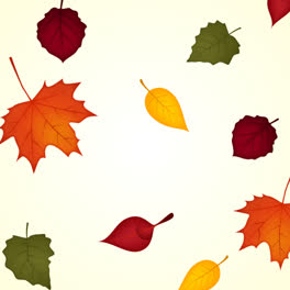 An-animation-of-a-Autumn-decorative-background-flat-design