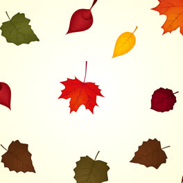 An-animation-of-a-Autumn-decorative-background-flat-design