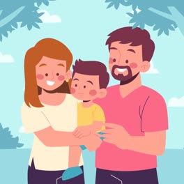 An-animation-of-a-Flat-illustration-for-korean-parents-day-celebration