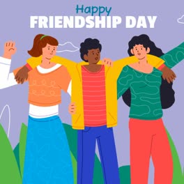 Eine-Animation-Eines-Handgezeichneten-Happy-Friendship-Day-Illustriert