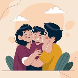 An-animation-of-a-Flat-illustration-for-korean-parents-day-celebration