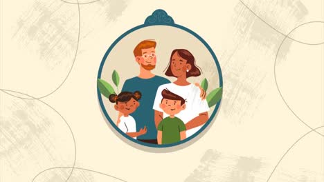 An-animation-of-a-Organic-flat-international-day-of-families-illustration