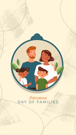 Eine-Animation-Einer-Organischen-Flachen-Illustration-Zum-Internationalen-Tag-Der-Familie