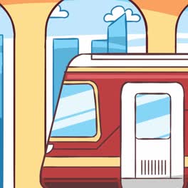 An-animation-of-a-Background-of-train-station-in-hand-drawn-style