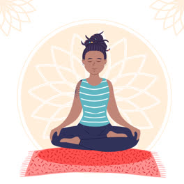 An-animation-of-a-Meditation-concept-with-woman