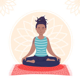 Una-Animación-De-Un-Concepto-De-Meditación-Con-Una-Mujer.