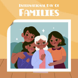 Una-Animación-De-Una-Ilustración-Del-Día-Internacional-De-Las-Familias-Dibujada-A-Mano