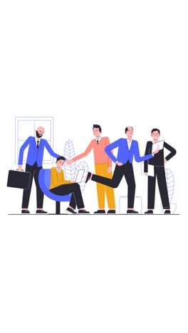 An-animation-of-a-Illustration-theme-with-business-people