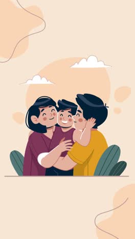 An-animation-of-a-Flat-illustration-for-korean-parents-day-celebration