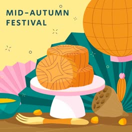 An-animation-of-a-Flat-background-for-mid-autumn-festival-celebration