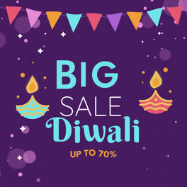 An-animation-of-a-Colorful-diwali-sale-in-flat-design